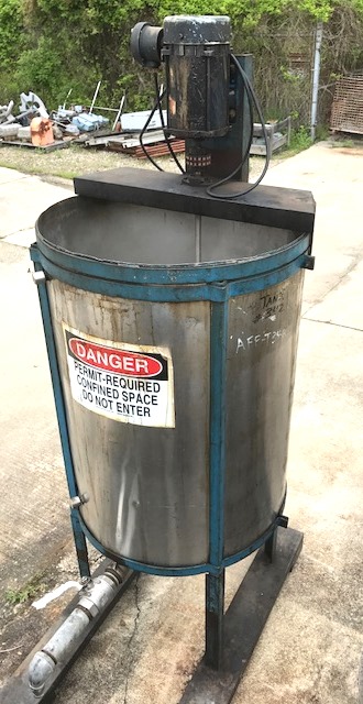 used 120 gallon Stainless Steel Mix tank.  30